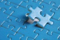 Letztes fehlendes Stück in einem Puzzle