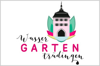 Logo und Schriftzug Wasser, Garten, Trüdingen