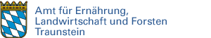 Schriftzug Amt für Ernährung, Landwirtschaft und Forsten Traunstein mit Link zur Startseite